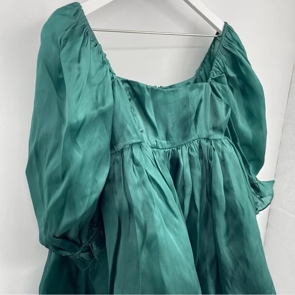 Selkie Emerald Elf Puff Dress XS Silk Green Fairycore Romantic Designer - threedaughtersproperties.com Selkie Emerald Elf Puff Dress XS Silk Green Fairycore Romantic Designer - threedaughtersproperties.com